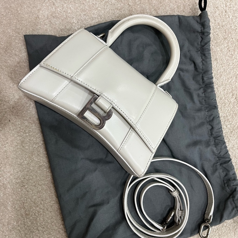 Balenciaga off white XS Hourglass bag
